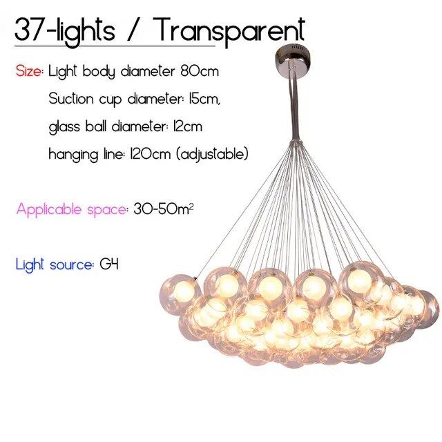 IIS Creative Bubble Colorful Glass LED Pendant Light