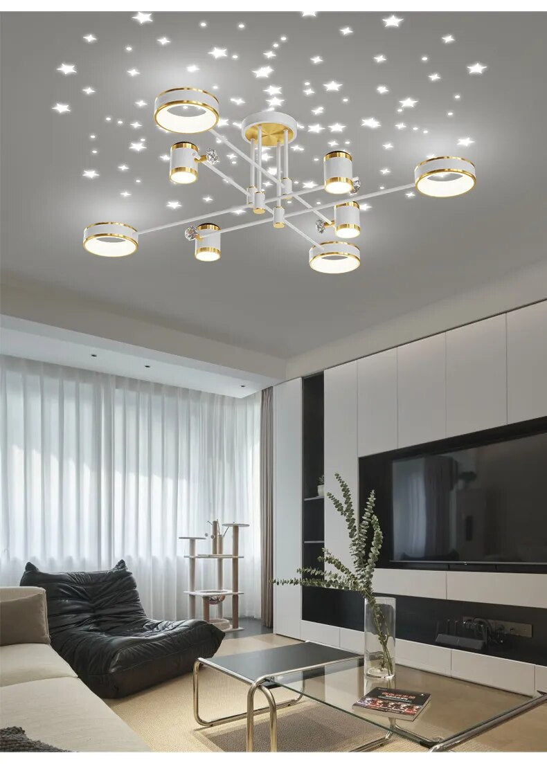 Nordic Starry Ceiling Chandelier Light