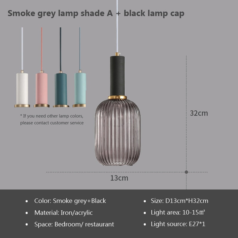 Wad Nordic Colorful Glass Pendant Light