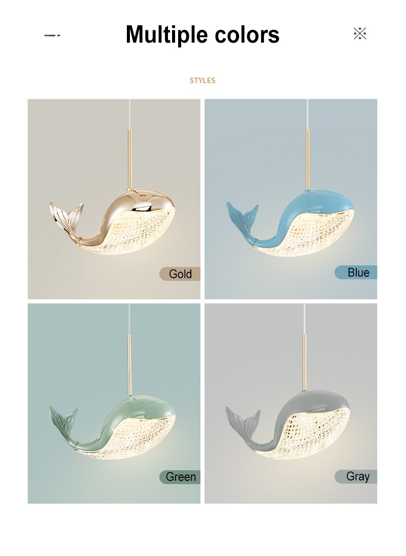 BAN Whale Modern LED Pendant Light