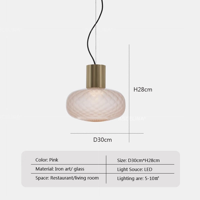 Wad Nordic LED Glass Pendant Lamp