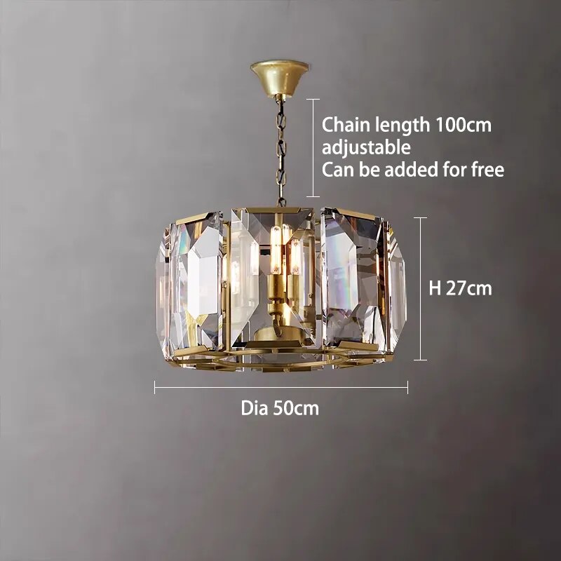 Navi Elegant Dimmable Crystal Chandelier