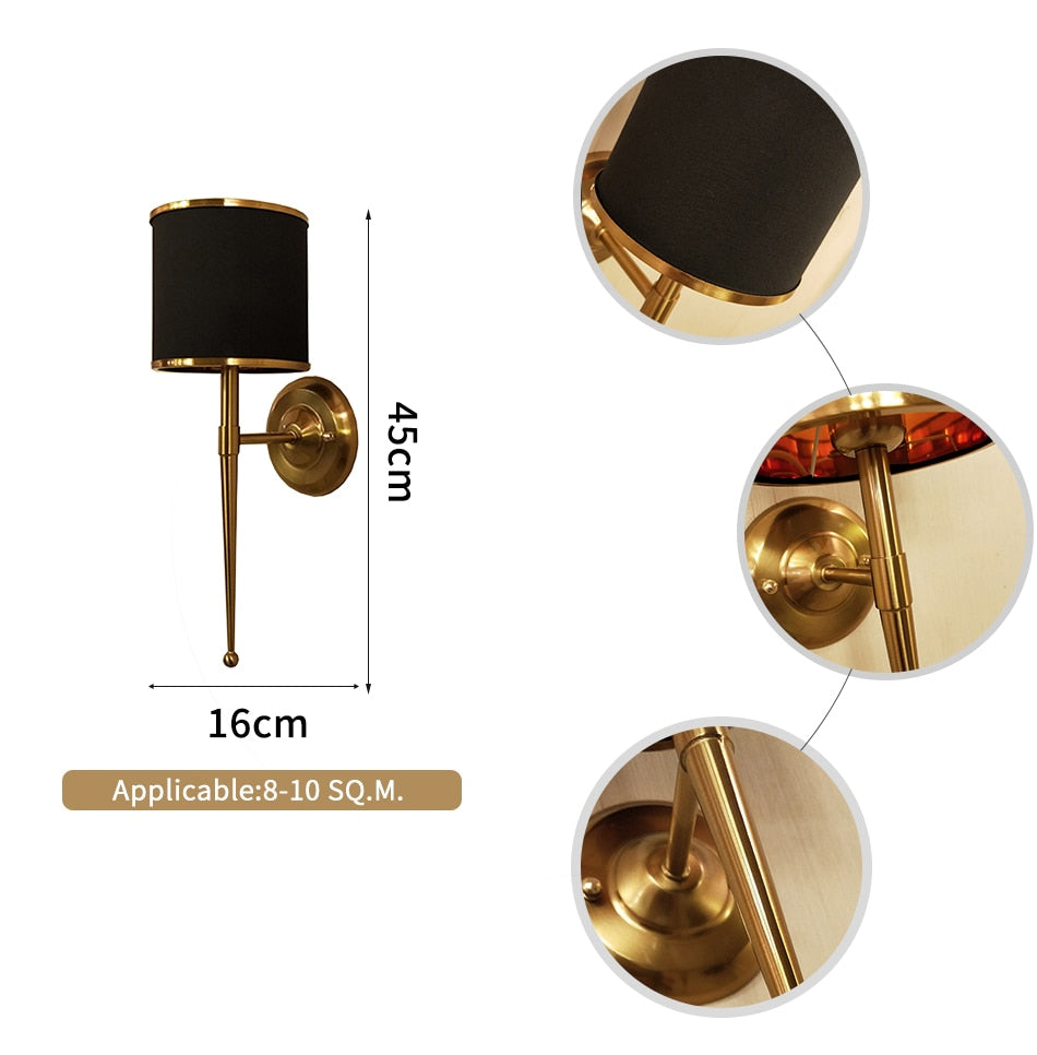 Ylk Axton Modern Black Wall Sconce