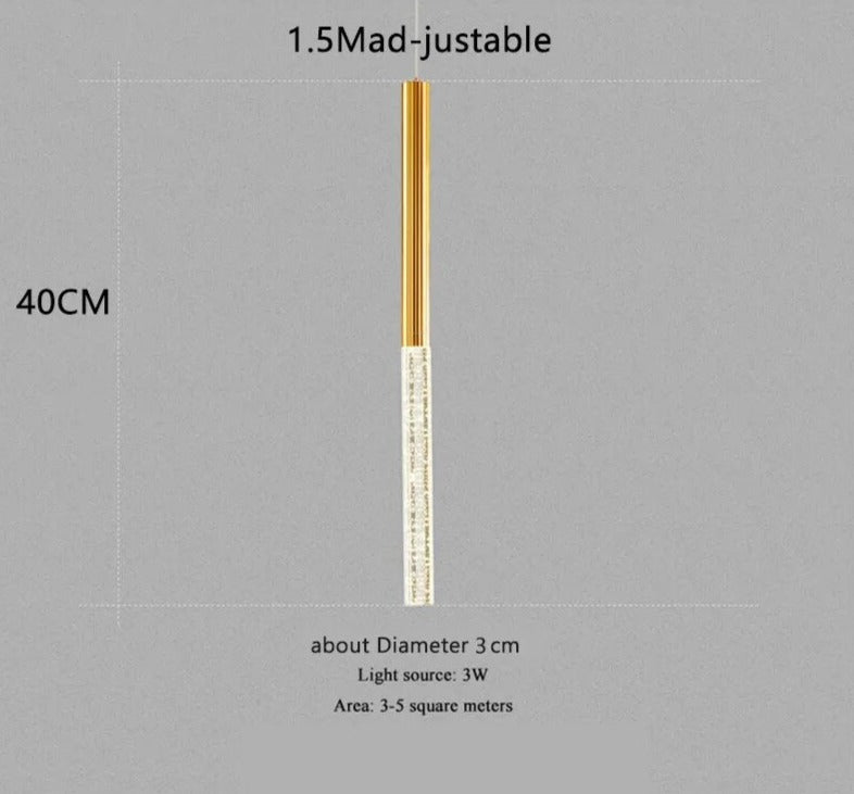 Ylk Touse Long Crystal Chandelier