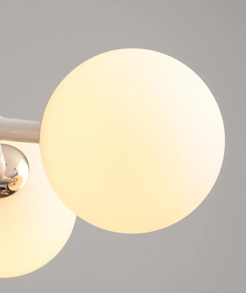 Nordic Modern and Minimalist Magic Bean 9 White Glass