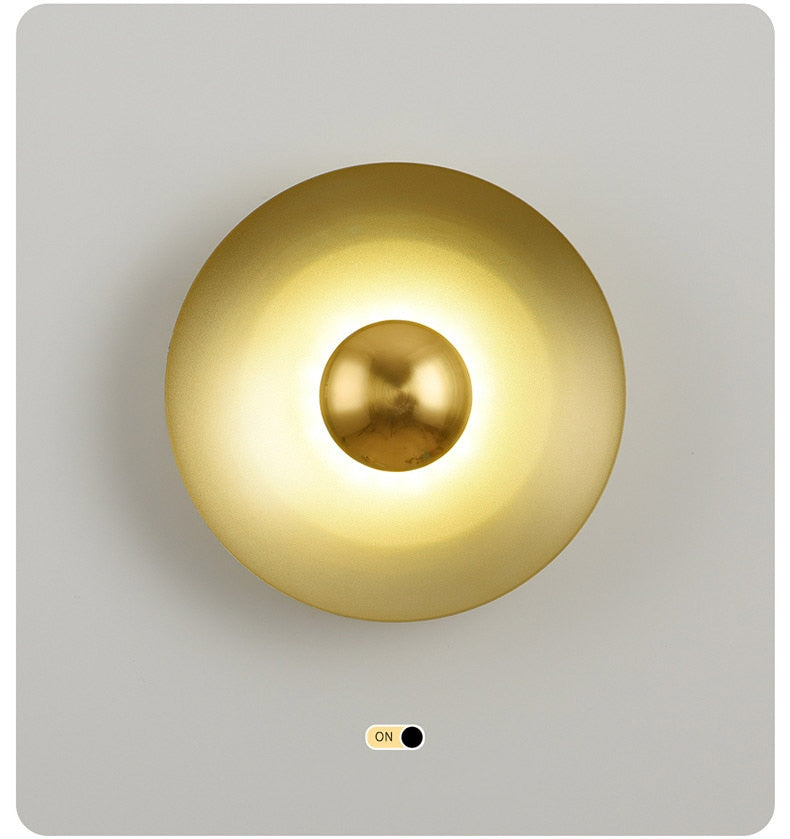 WIN Light luxury living room background round color wall lamp