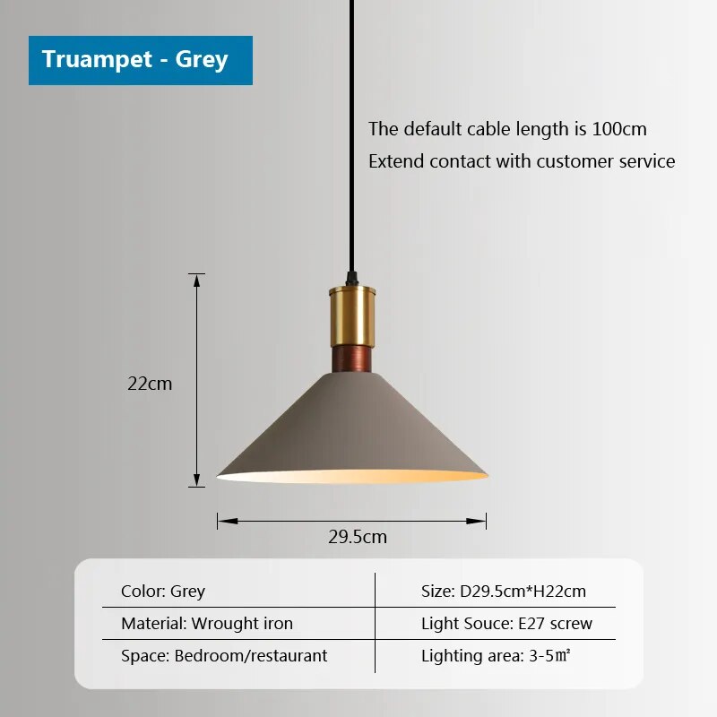 Nordic Industrial retro loft simple Hanging Light