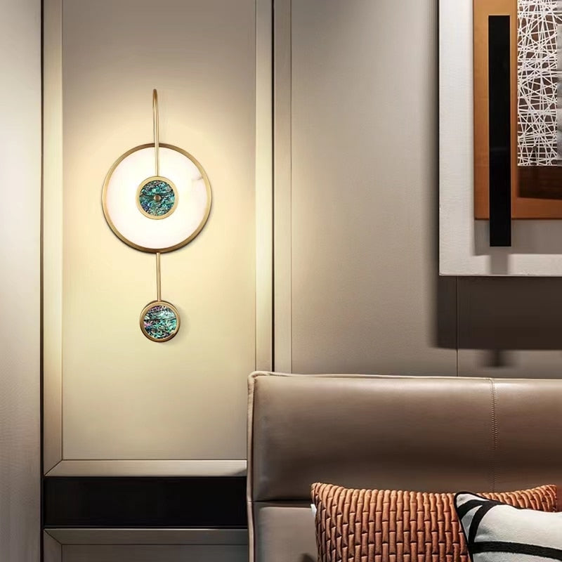 Oud Nordic Round Marble Sconce