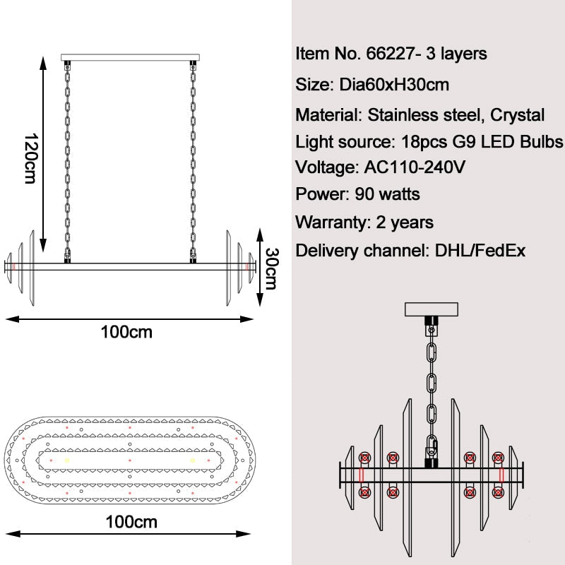 Ylk Arloo Modern Crystal Chandelier