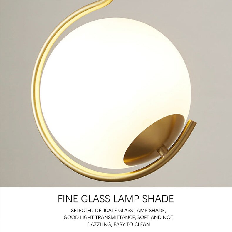 DAR Hafle - Glass Ball Modern LED Pendant Light