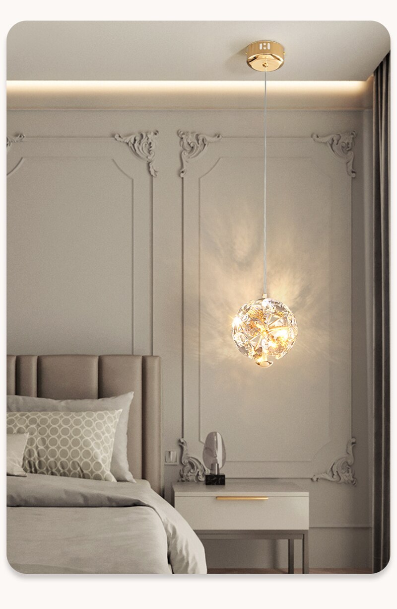 LYF Emerald LED Nordic Pendant Lights Crystal Hanging Lamp