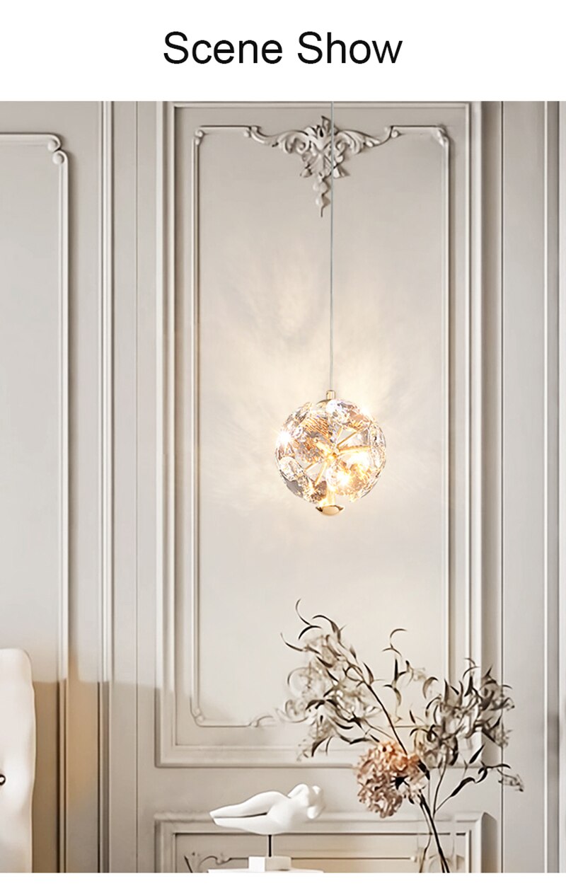 LYF Emerald LED Nordic Pendant Lights Crystal Hanging Lamp