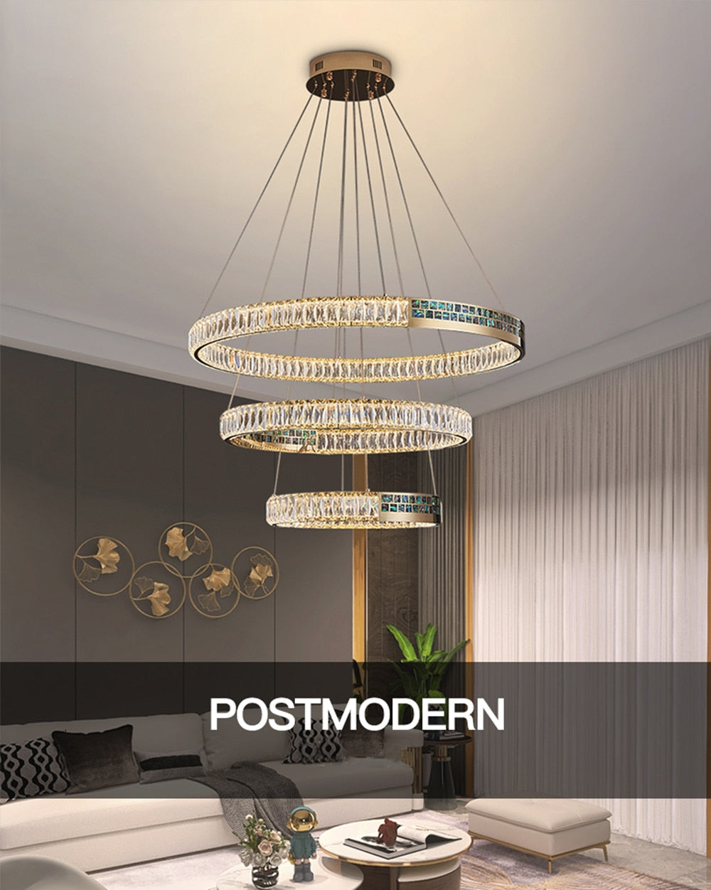 MAK Wall/Pendant Chandelier Luxury Hanging Lights Polished Shell High-end Ring Design
