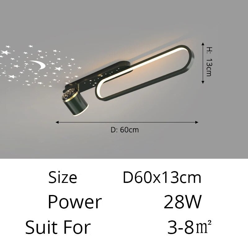 MAV Star Projection Modern Aisle Ceiling Lights with Spotlights