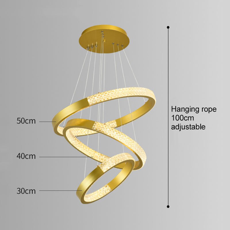 Indoors Ahsan - Gold Black Circle Rectangular Chandeliers Ceiling Lights