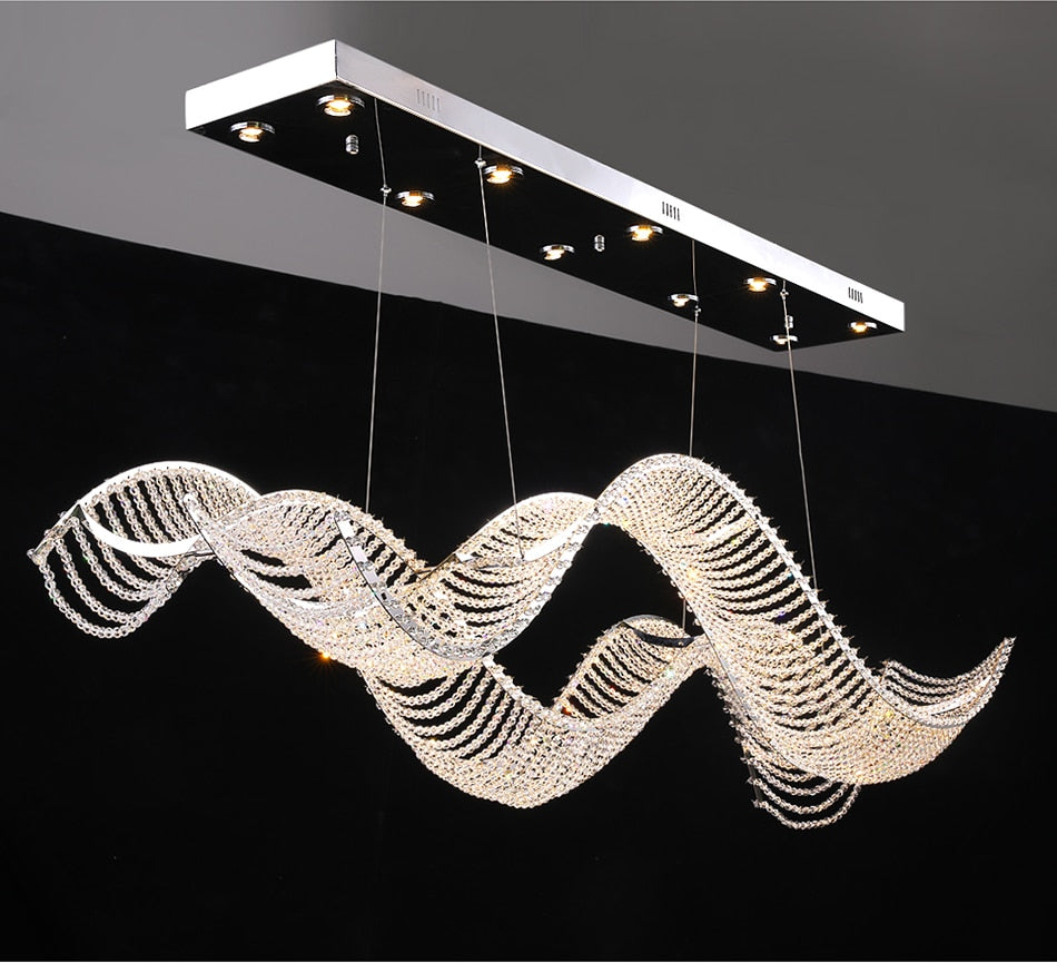 Ylk Large Wave Design Chandelier