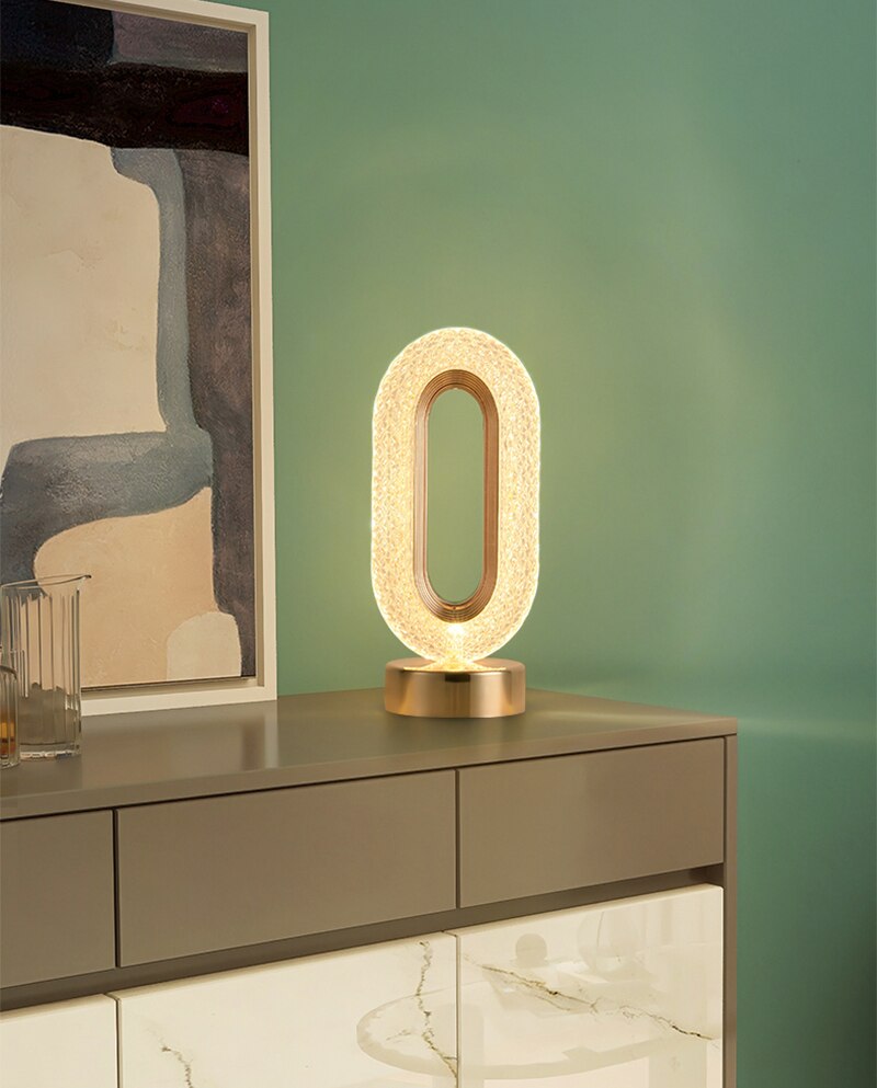 BAN Candace Oval Luxury Crystal Nordic LED table lamp