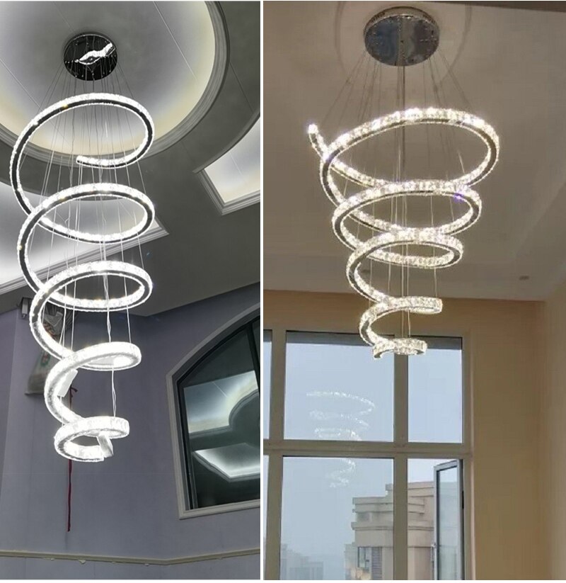 Ylk Famina Long Spiral Chandelier