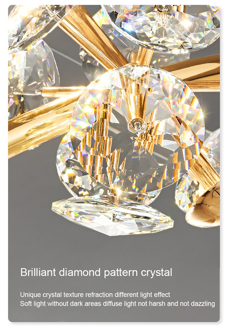 LYF Emerald LED Nordic Pendant Lights Crystal Hanging Lamp