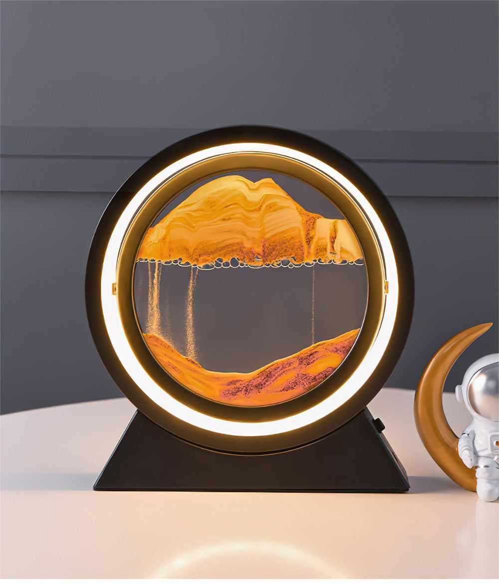 PQ 360° Rotate LED Sand Painting Night Lights