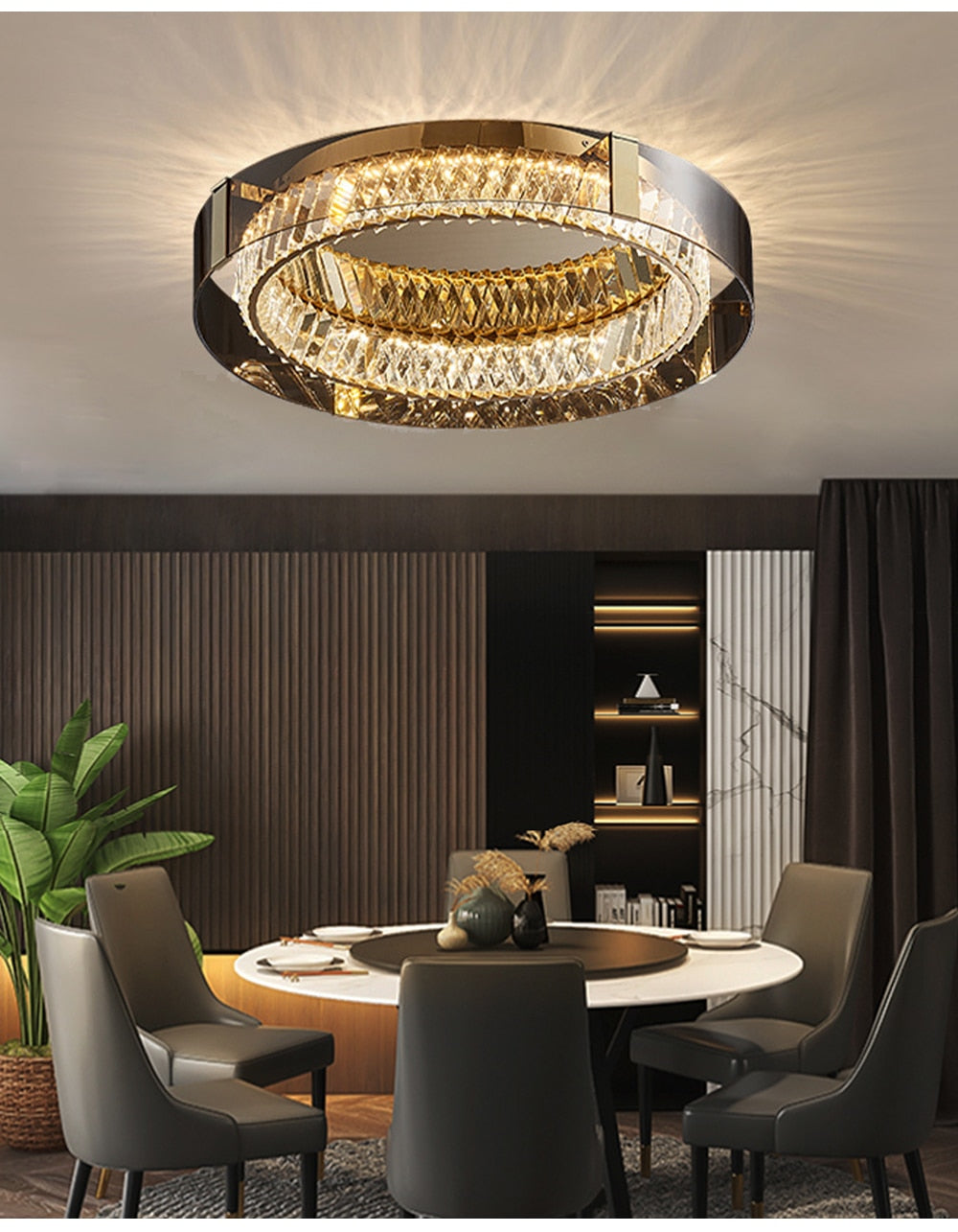 Mak Plafonnier Crystal Pendant Light