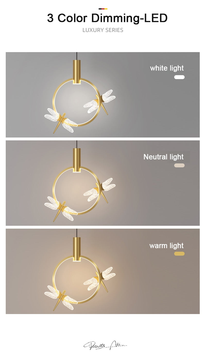 Lyf Dragonfly Pendant Light