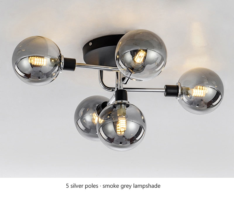 Wad Nordic Round Glass Chandelier