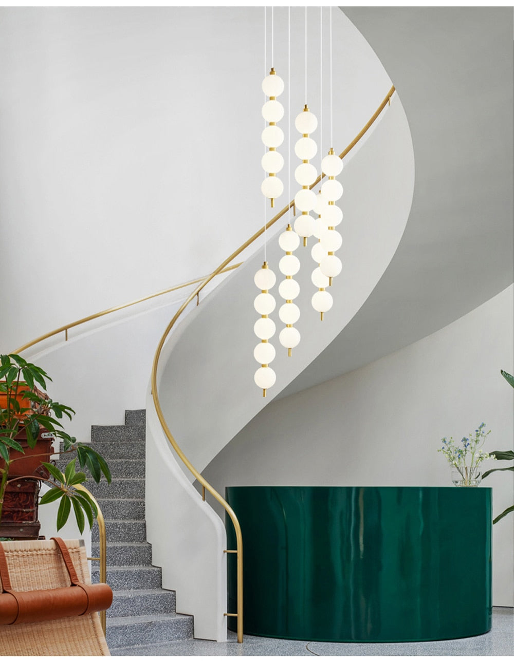 Mak Modern White Ball Pendant Light