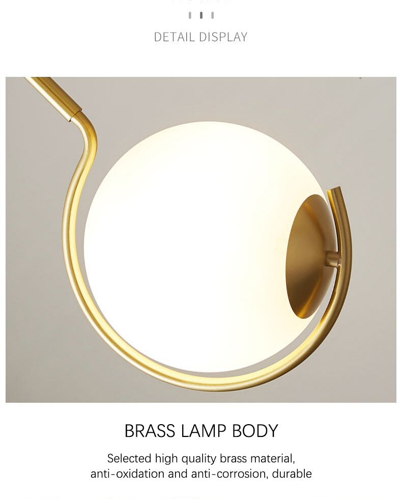 DAR Hafle - Glass Ball Modern LED Pendant Light