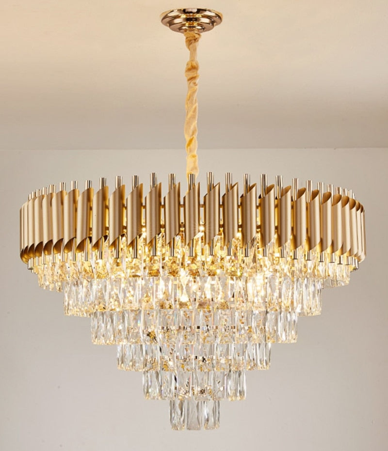 Ylk Black/Gold Zivah Crystal Chandelier
