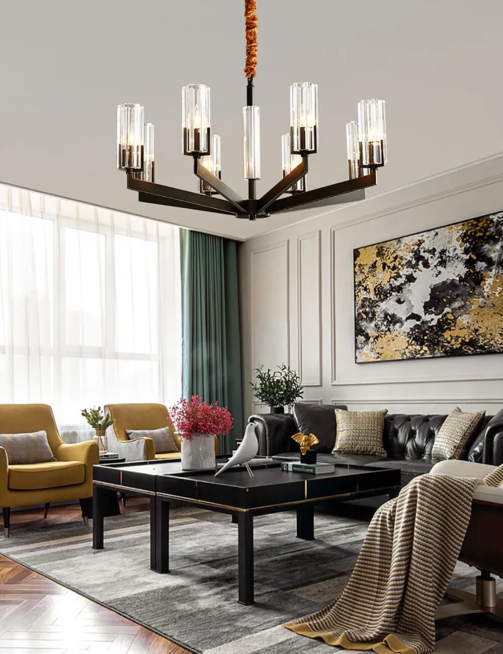 Trendy American Collection Black Warrior Crystal Chandelier Lighting