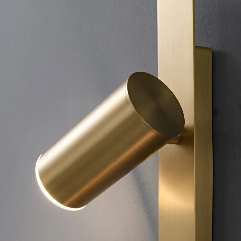 Trong minimalist Nordic style copper led wall lamp
