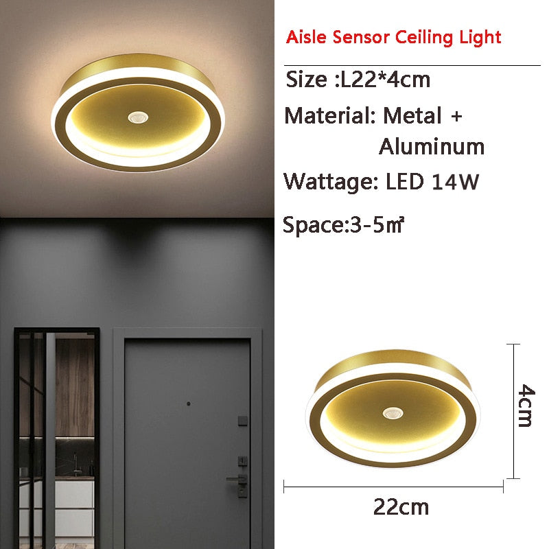 Human PIR Motion Sensor LED Ceiling Lamp