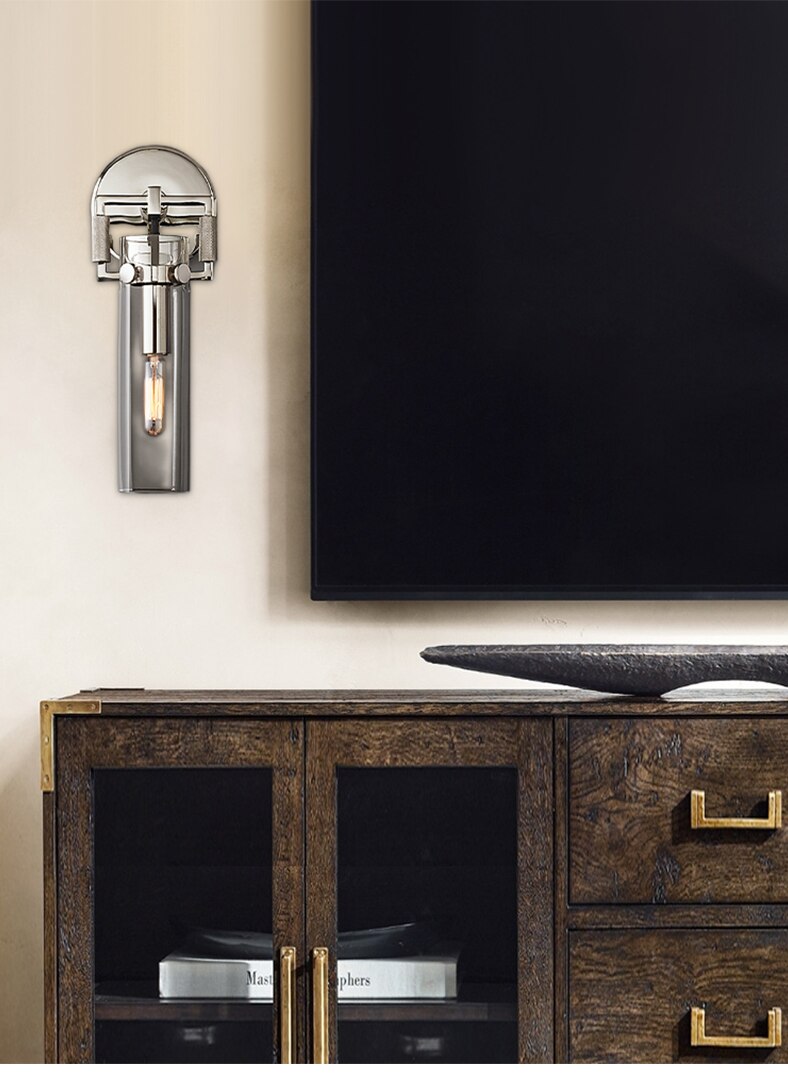 AI Keab - Minimalist Glass Wall Lamp Industrial Style Retro