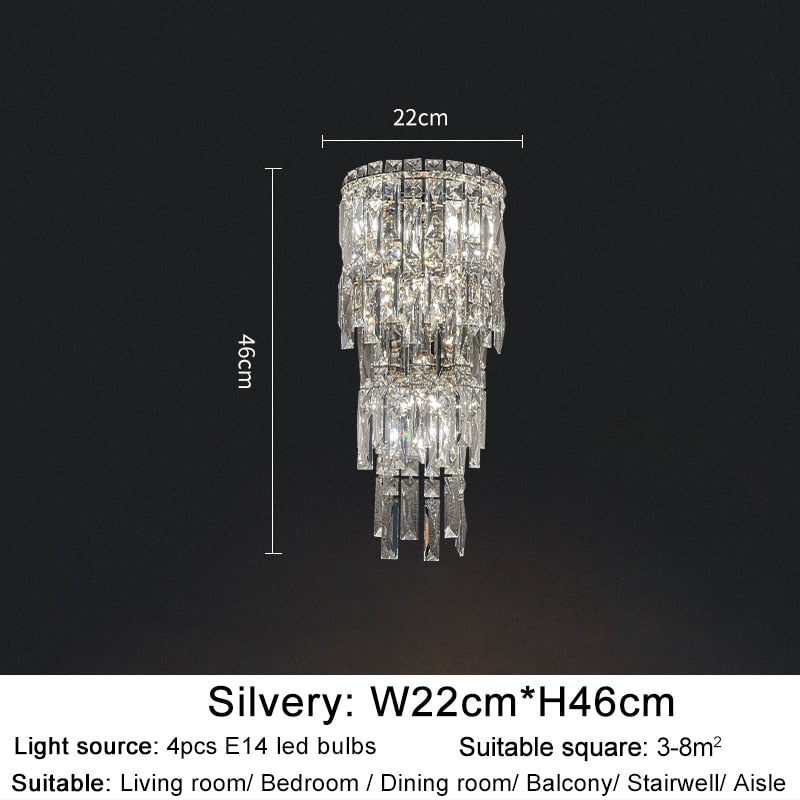 Ylk Tain Luxury Crystal Wall Lamp