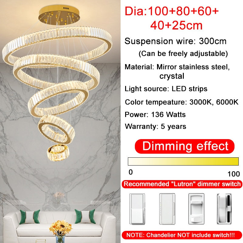 Ylk Ring LED Chandelier Fixture