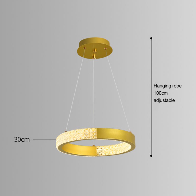 Indoors Ahsan - Gold Black Circle Rectangular Chandeliers Ceiling Lights