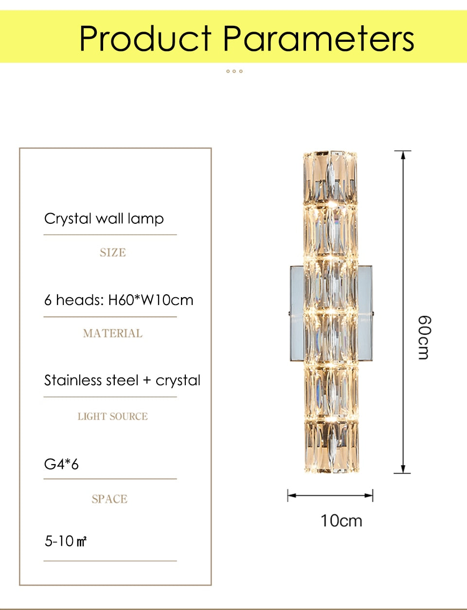 IIS Modern Wall Lamp Interior Lighting Silver Finish G4 Wall Fixture