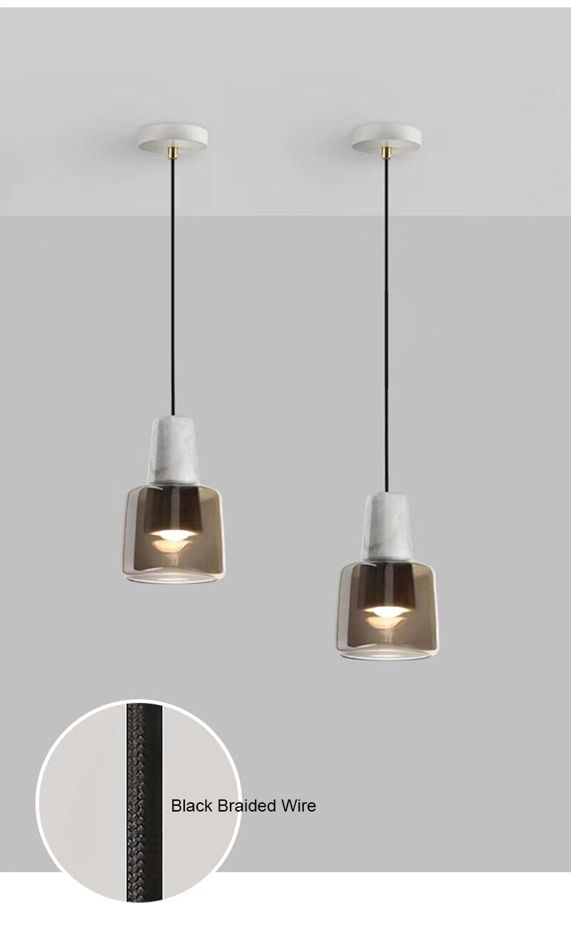 BAN Marble E27 LED pendant light modern Nordic hanging lamp