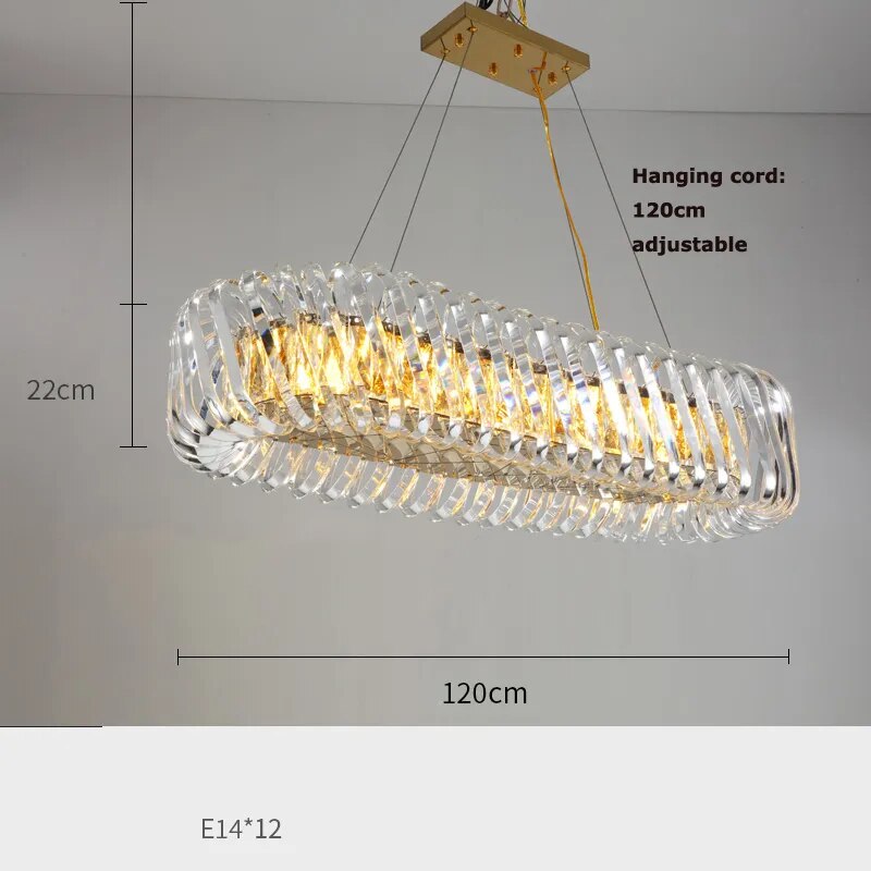 Kolia Art Deco Crystal Glass LED Dimmable Ceiling Chandelier