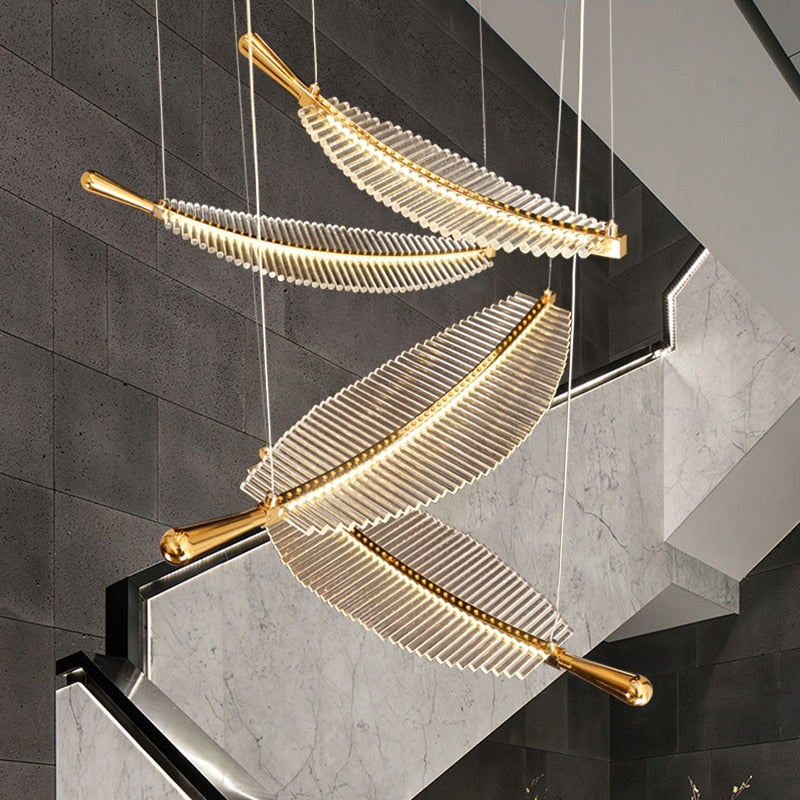 Ylk Feather Design LED Chandelier
