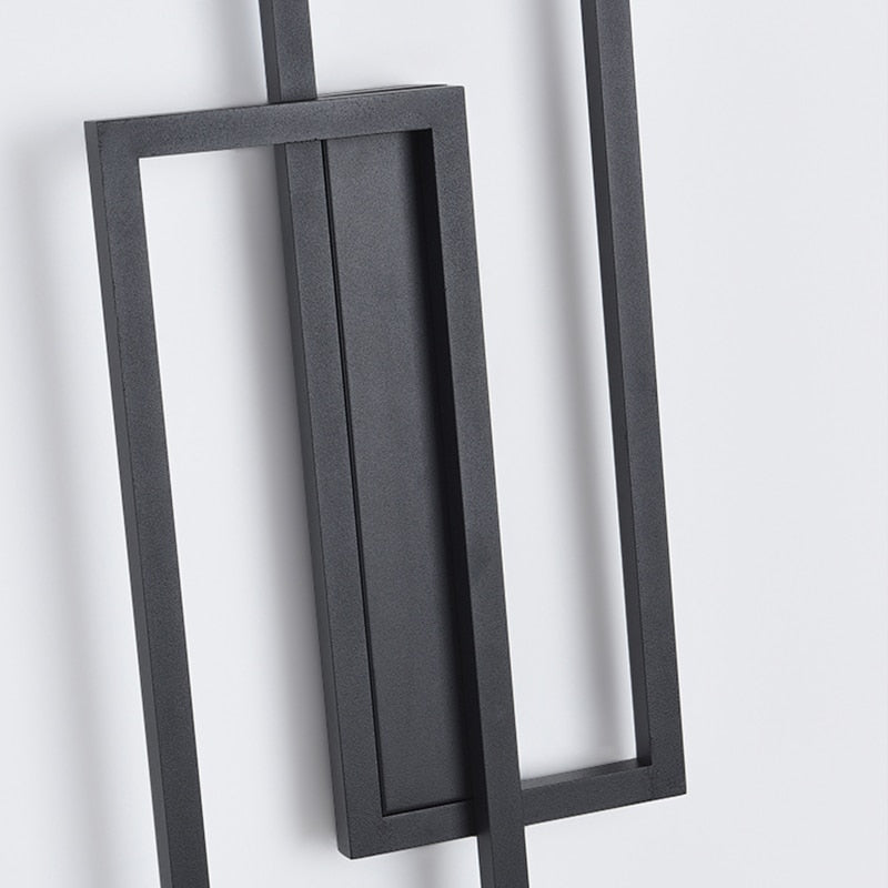 IIS LED Wall Sconces Black Rectangle Minimalist Wall Mounted Light