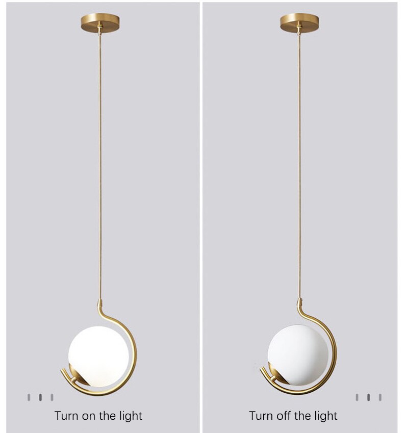 DAR Hafle - Glass Ball Modern LED Pendant Light