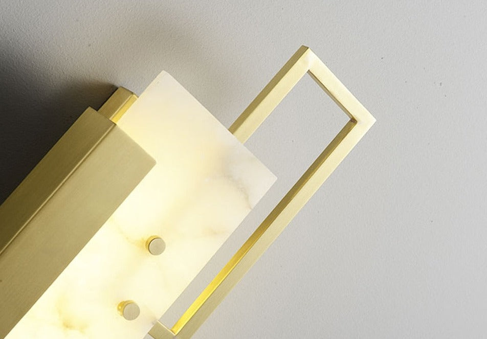 IIS Luxury Marble LED 6W Copper Golden Wall Lamp