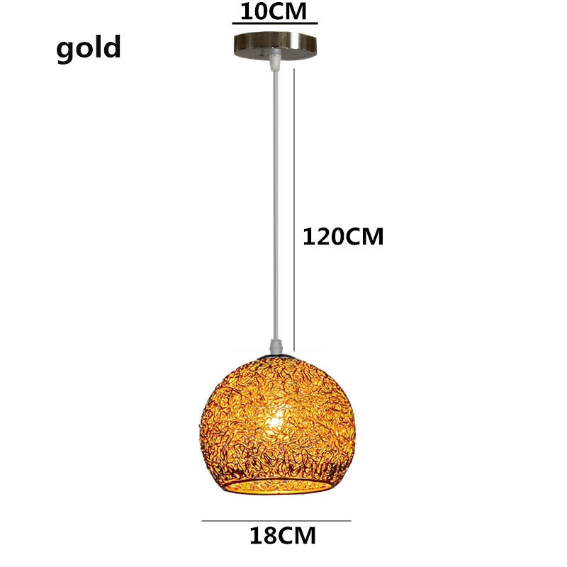 HEN Aerin Spherical Aluminum Wire Pendant Lights Color Macaron Suspension Luminaire