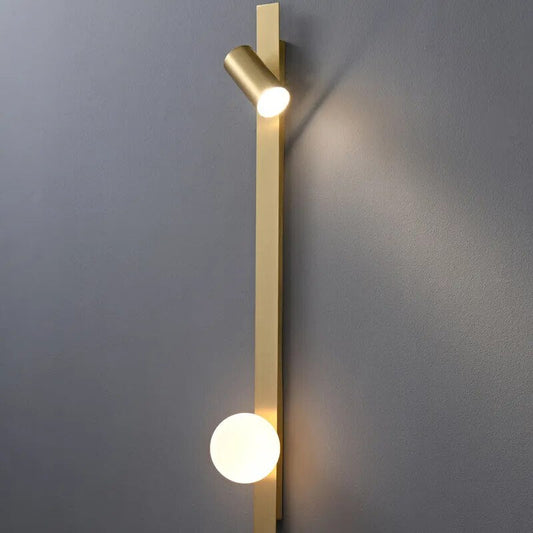 Trong minimalist Nordic style copper led wall lamp