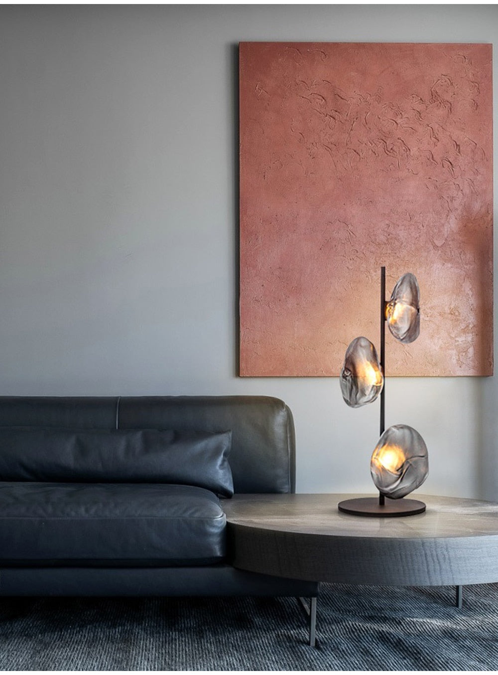 MAK Table/Floor/Stand Cloud Artistic Floor Lamps Glass LED Lighting Gray Nightlight