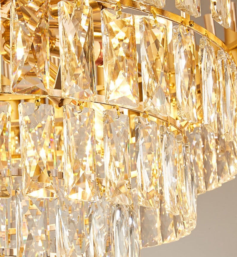 Ylk Black/Gold Zivah Crystal Chandelier