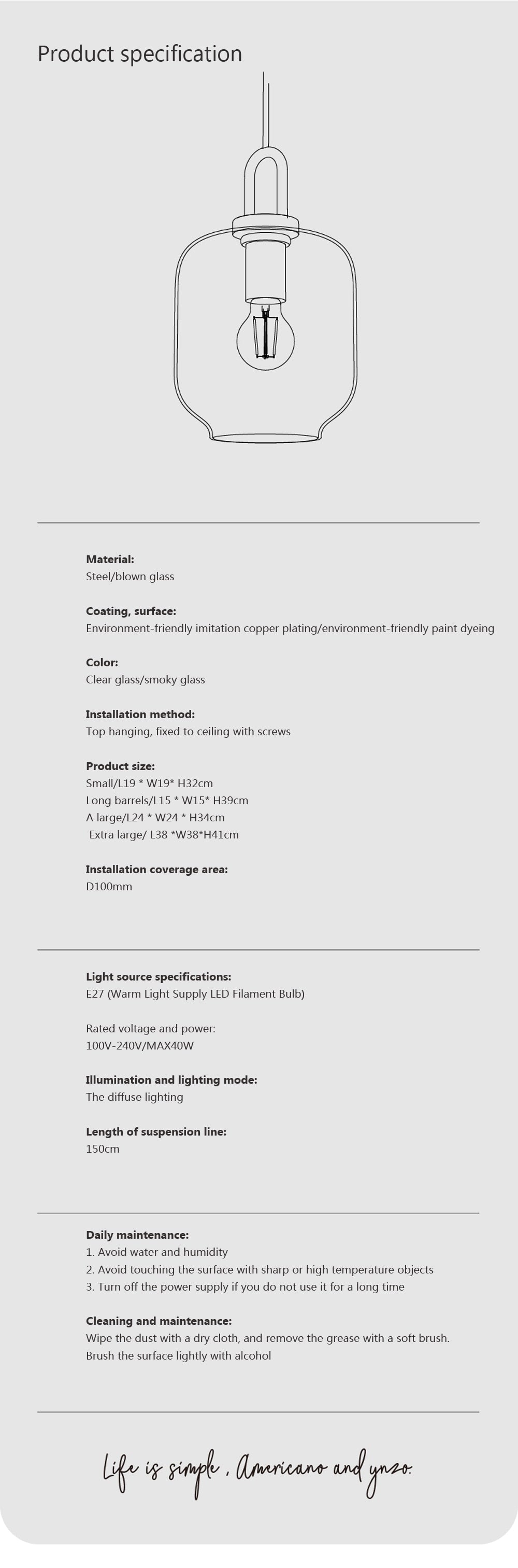 Wad Glass Pendant Light Fixture