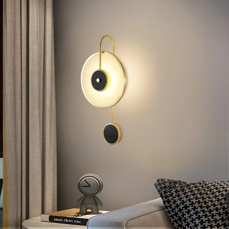 Oud Nordic Round Marble Sconce